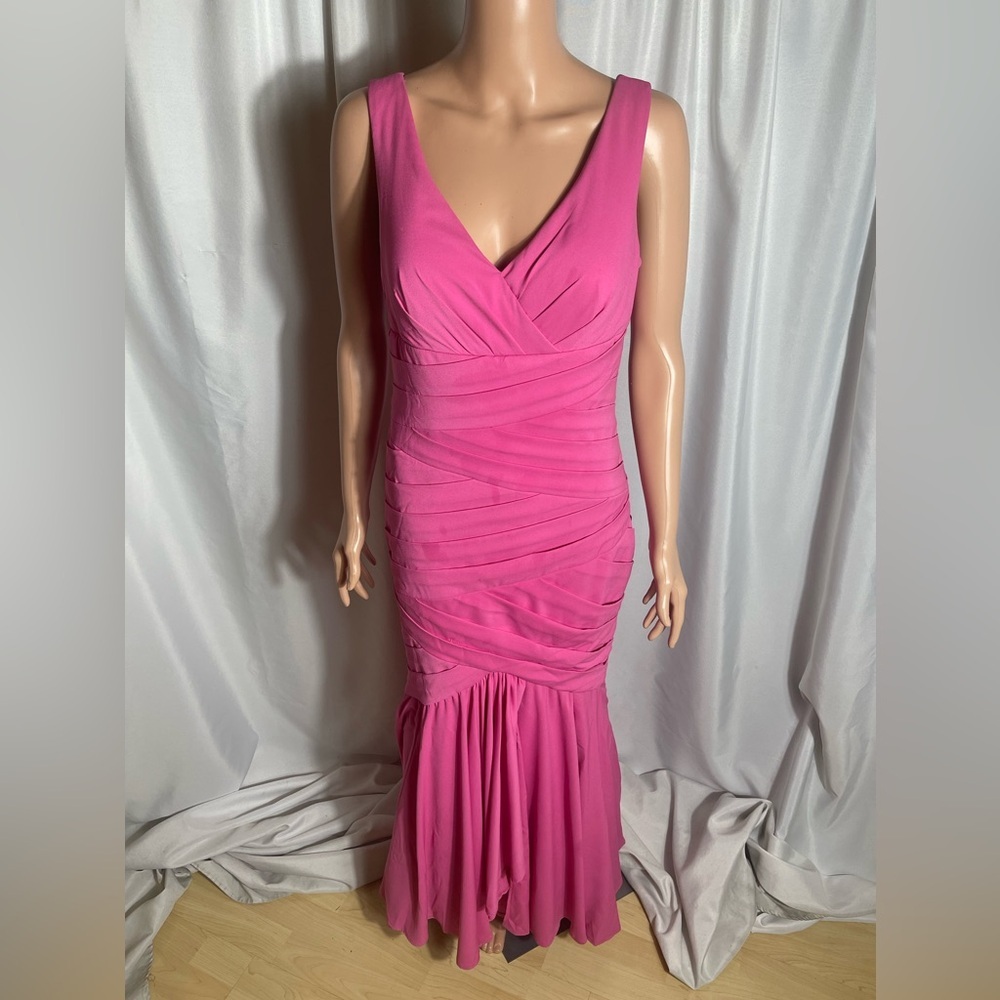 JS Collection Women’s Size 10 Elegant Pink Sleeveless Dress Multilayer Formal